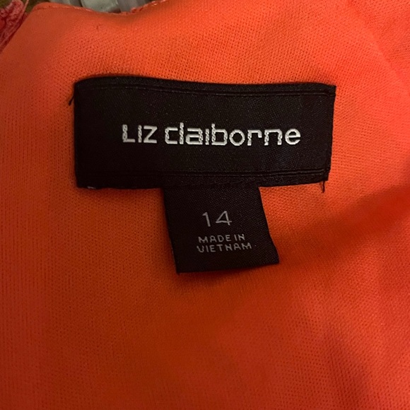 Liz Claiborne Elegant Coral Lace Crochet Dress - Picture 5 of 6